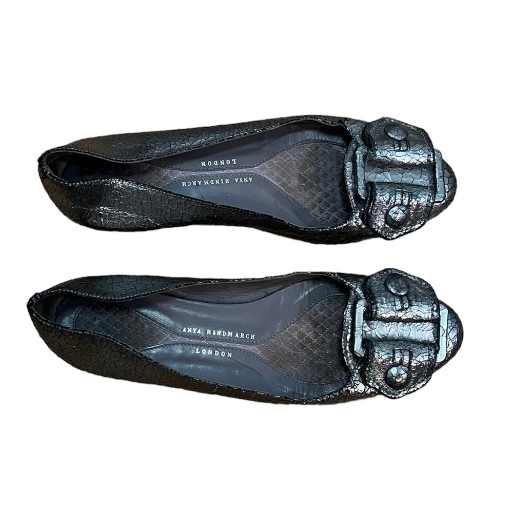 Anya Hindmarch Python Ballet Flats - Picture 2 of 11